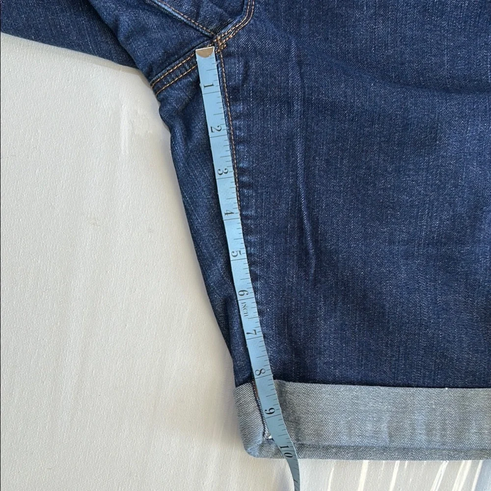 LOFT Blue Jean Shorts with Cuffed Hems